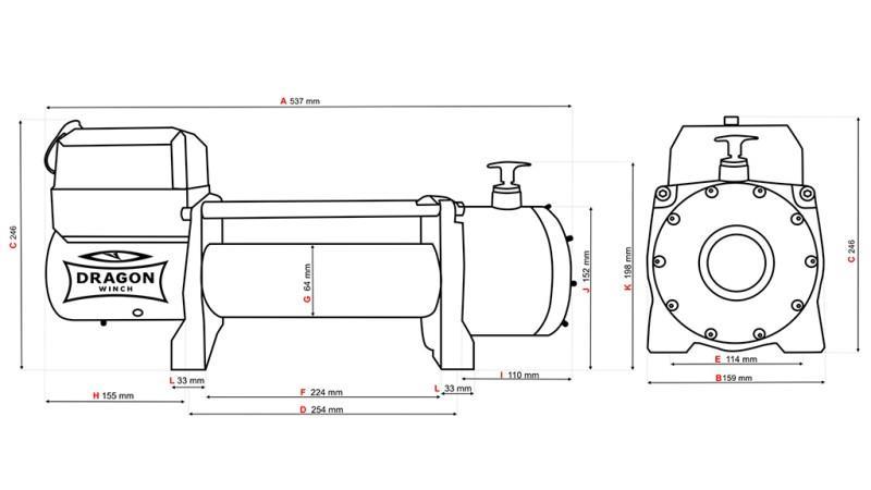 12 V ELEKTRIČNI VINČ DWM 13000 HD - 5897 kg - SINTETIČKA UŽA