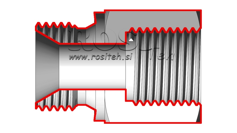 HIDRAULIČNI ADAPTER MUŠKI-ŽENSKI 3/8-16X1,5