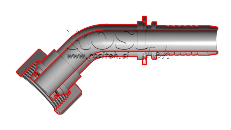 HIDRAULIČNI PRIKLJUČAK DKOS 12 S ŽENSKI KOLJENO 45 DN8-M20x1,5